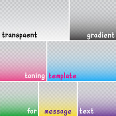 transparent gradient toning template for text