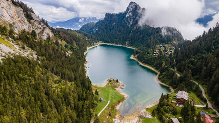 Obraz na płótnie Canvas The Beautiful lake of Tanay, Switzerland.