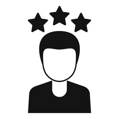 Influence reputation icon. Simple illustration of influence reputation vector icon for web design isolated on white background