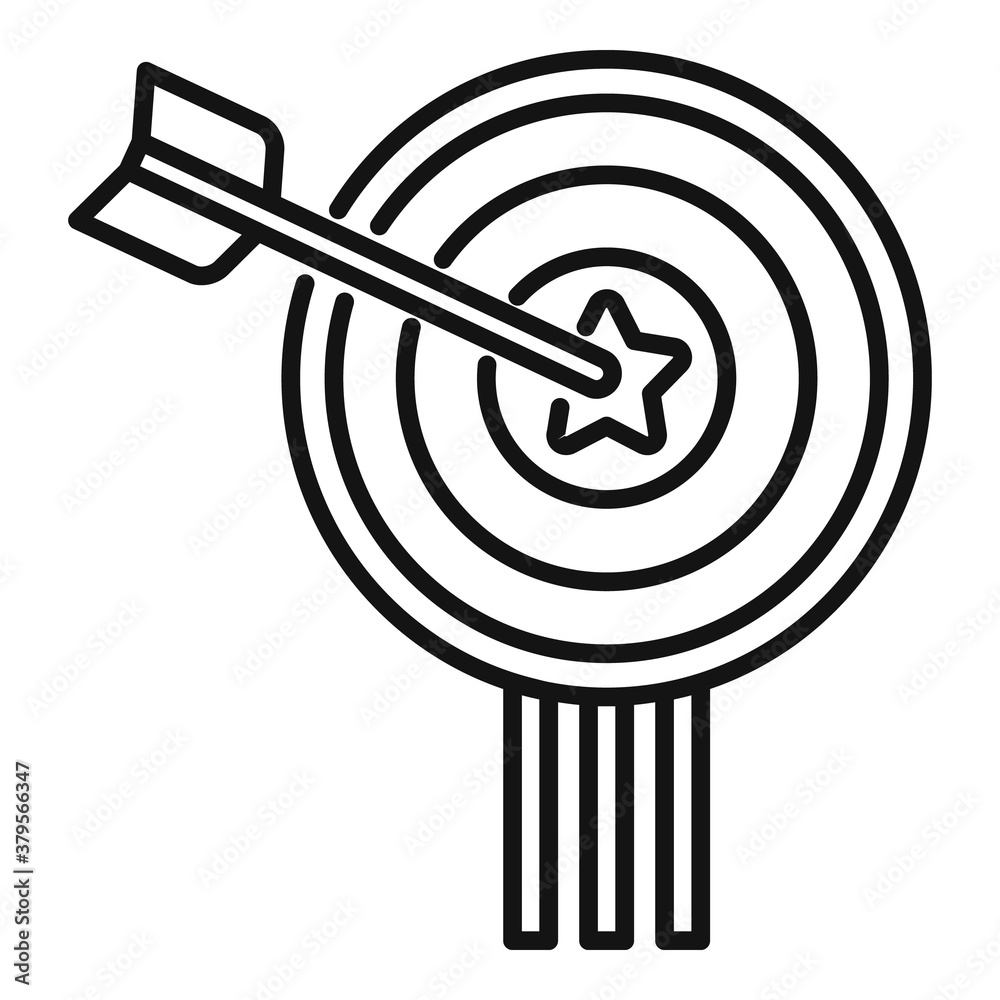 Poster target reputation icon. outline target reputation vector icon for web design isolated on white backg