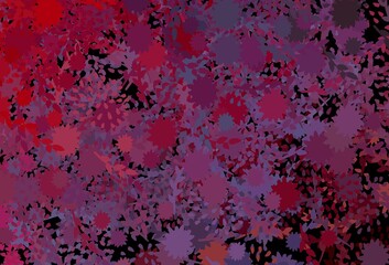 Light Pink, Red vector background with abstract shapes.