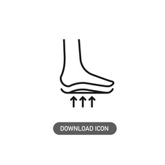Orthopedic insoles icon isolated on white background