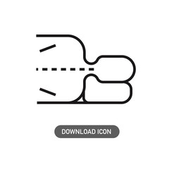 Orthopedic Pillow. Orthopedic and trauma rehabilitation Vector Line Icon