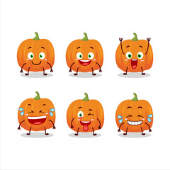 Cartoon character of orange pumpkin with smile expression