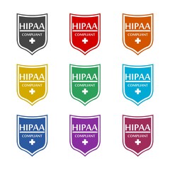 HIPAA Compliance icon, color set
