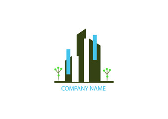 Obraz premium Vector city logo template. Building Logo