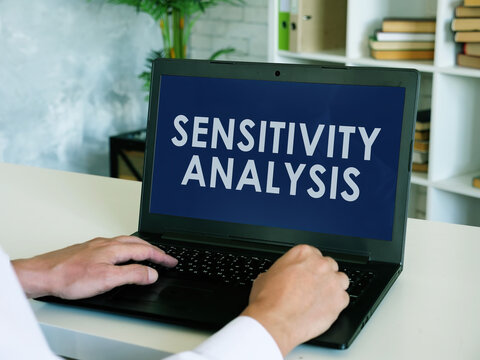 Sensitivity analysis report on the screen of laptop.