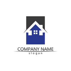 Real estate and home buildings vector logo icons template