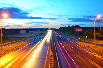 Obraz premium highway at night