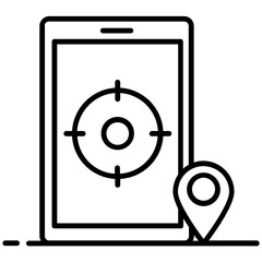 
Trendy vector design of current location icon
