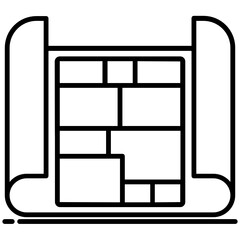 
A trendy design of building map icon
