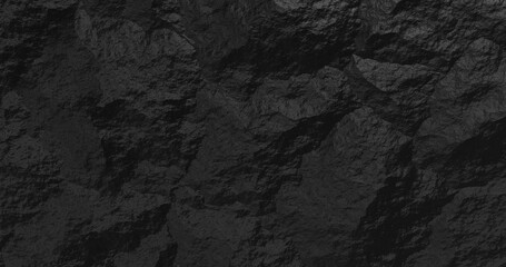 Abstract stone black background. 3D rendering.