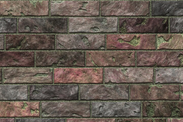 Panorama of Block pattern of white stone cladding wall tile texture and seamless background