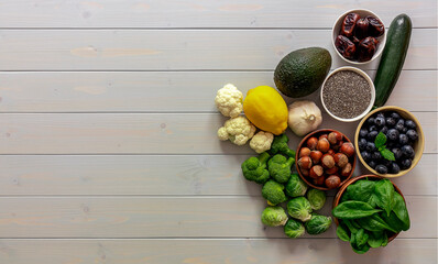 Delicious and filling detox products. Great supplement and healthy eating concept.