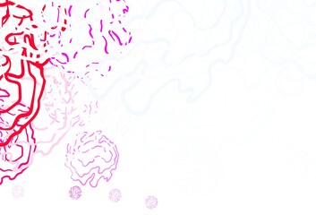 Light Blue, Red vector template with circles, lines.