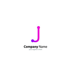 The simple modern logo of letter j with white background 