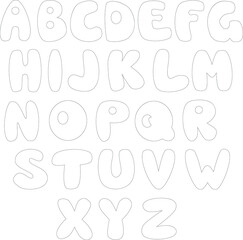hand drew doodle alphabet