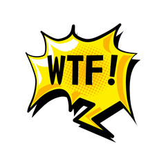 pop art wtf explosion bubble detailed style icon vector design
