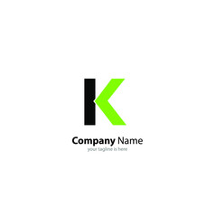 The simple elegant logo og letter k with white background