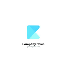 The simple elegant logo og letter k with white background
