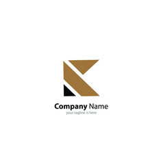 The simple elegant logo og letter k with white background