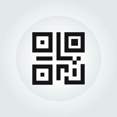 Simple QR code. Vector QR code icon. Eps 10 vector illustration.