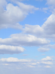 Clouds in the evening sky. Twilight sky as background.