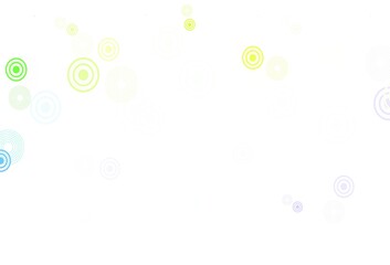 Light Pink, Green vector texture with disks.