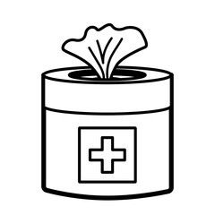 Vector medical wet wipes icon.
