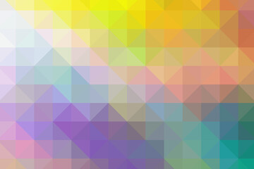 Triangular pixelation. Multi-colored pixel background. The texture consisting of multi-colored triangles.