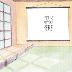 Picture mock up in Japanese style room - 379575108