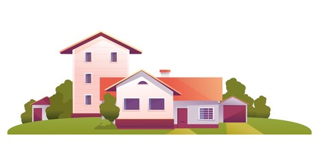 rural house among the trees