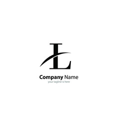 simple elegant logo of letter l with white background