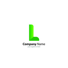 simple elegant logo of letter l with white background