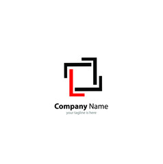 simple elegant logo of letter l with white background