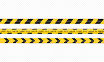 Police strip icon. Do not cross. Dangerous. Accident zone. Vector on isolated white background. EPS 10