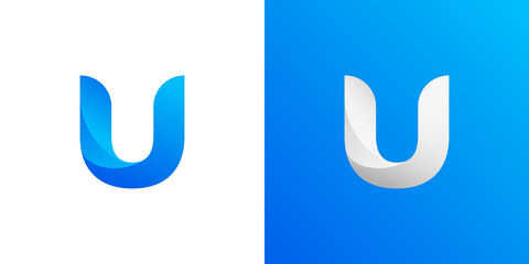 Letter U logo. Icon design. Template elements © rifalfahrudin