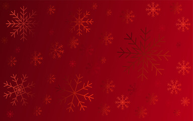 Naklejka na ściany i meble Seamless Christmas pattern with red snowflakes. Vector background
