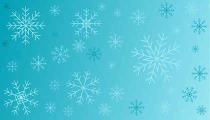 Seamless pattern with blue snowflakes. Vector background