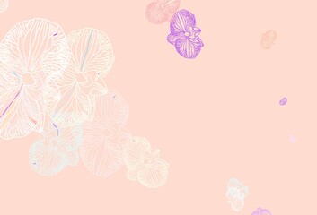 Light Multicolor vector doodle layout with flowers.