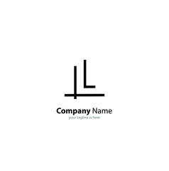 simple elegant logo of letter l with white background