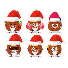 Santa Claus emoticons with brown honey jarcartoon character