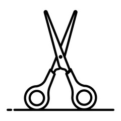 
A pair of cutting blades, scissors icon
