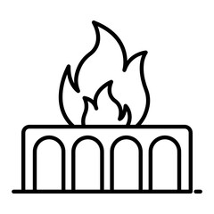 
Burning fossil fuels, editable flat vector 
