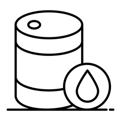 
An icon style of oil barrel, editable vector 
