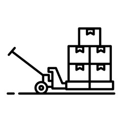
Material handling vector in modern flat style 
