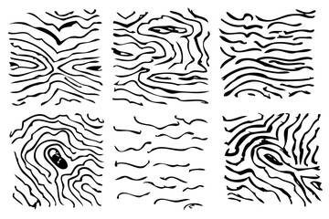 Simple Vector Black and White hand draw sketch, wood texture