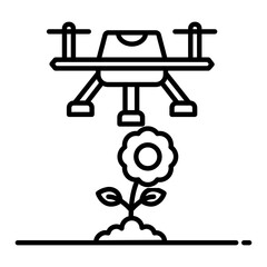 
Agriculture drone icon in modern flat style 
