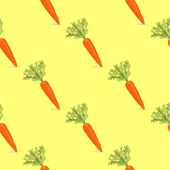 seamless pattern with carrots isol