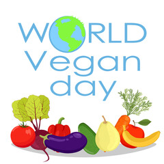 World Vegan Day Vector ill